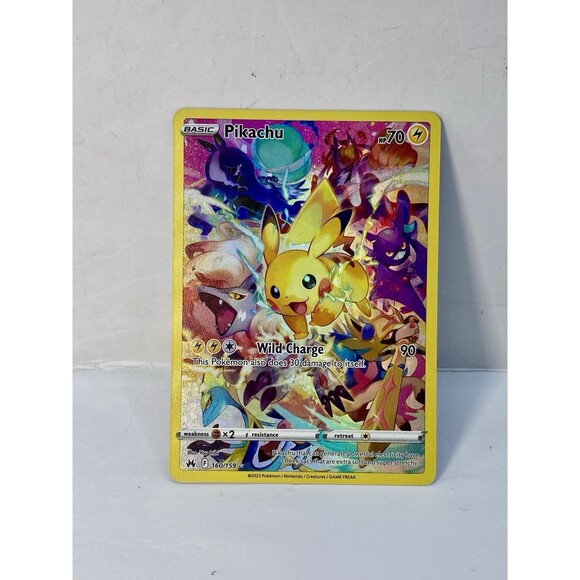 Pokemon Pikachu 160/159 Crown Zenith Secret Full Art Holo Mint Sword & Shield - Picture 1 of 2